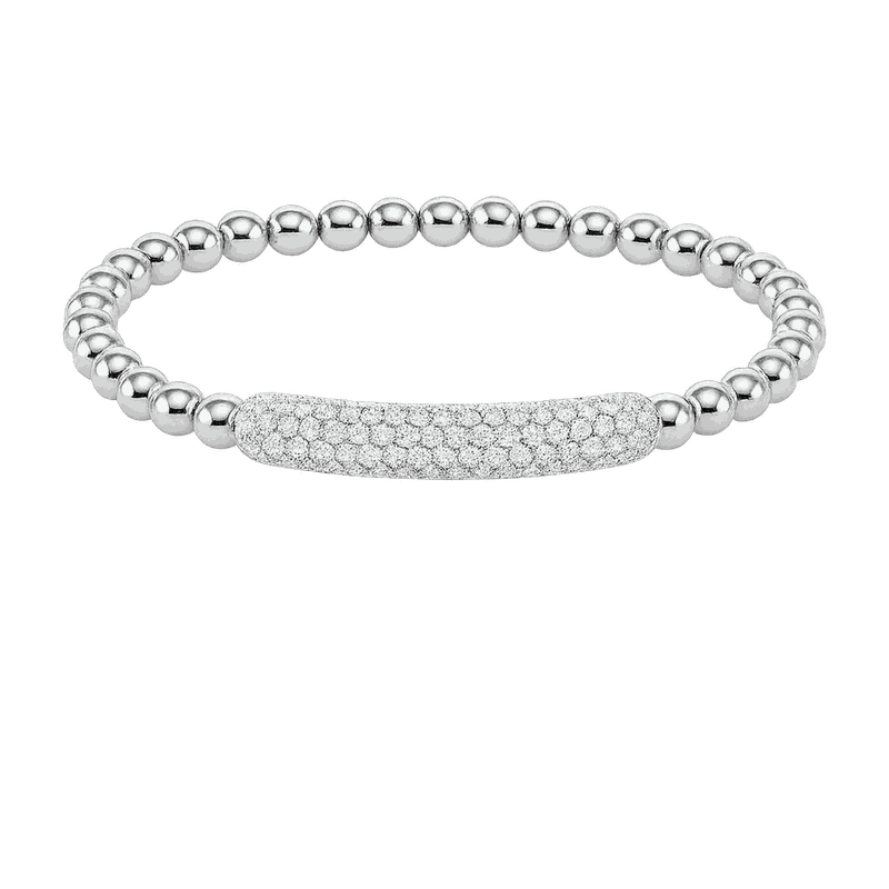 Star Chain Series Round Cultured Diamond Elastic Bead Bracelet