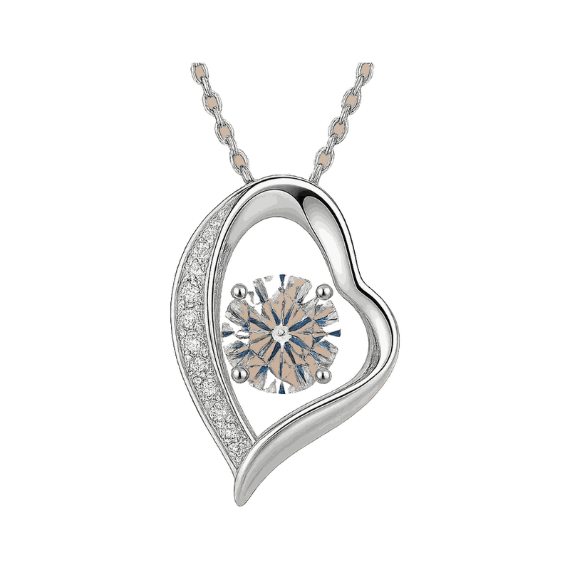 Open Heart Lab-Grown Diamond Pendant Necklace