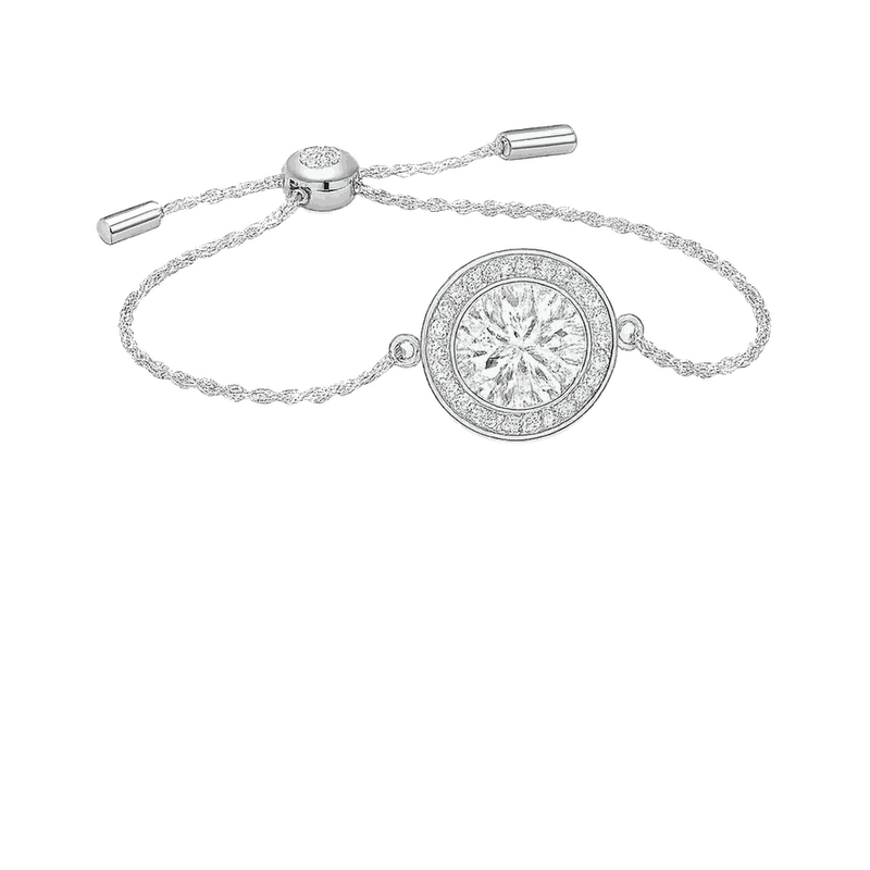 Star Ring Collection Round Rhinestone Halo Bracelet
