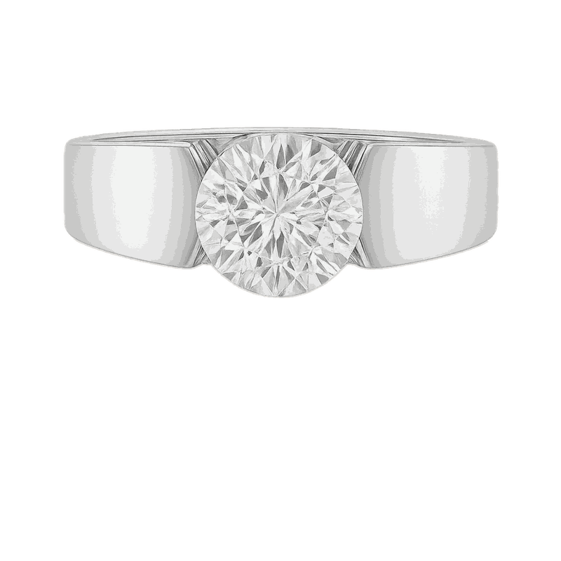 Round-Cut Lab-Grown Diamond Men's Ring