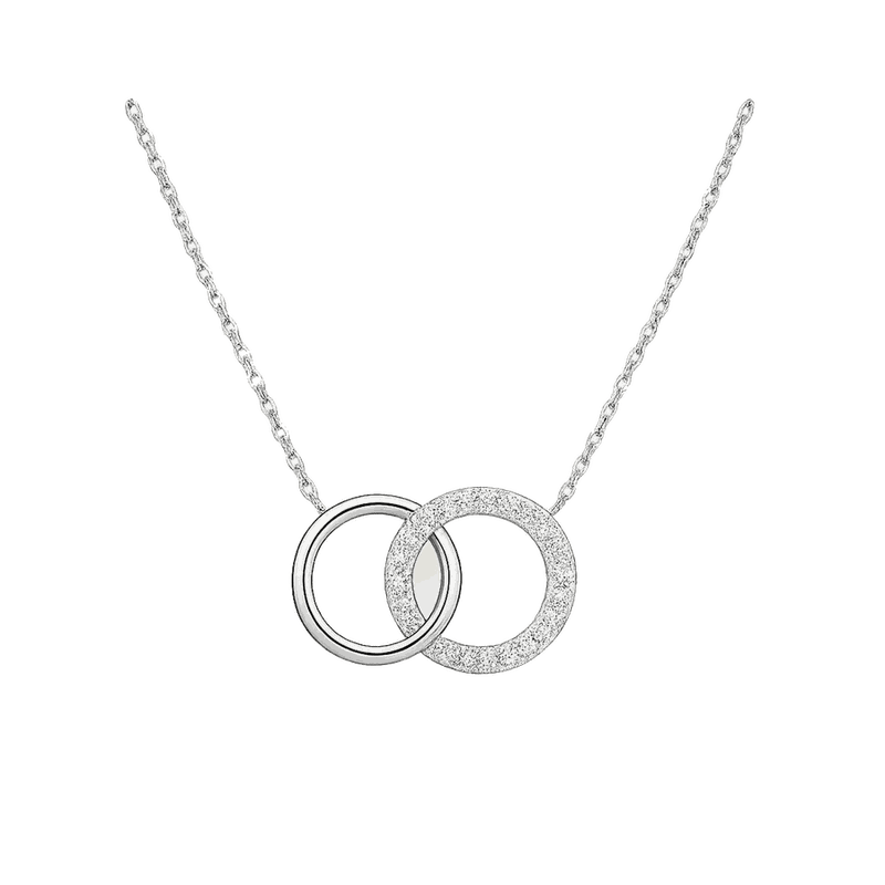 Interlocking Circle Lab-Grown Diamond Pendant Necklace