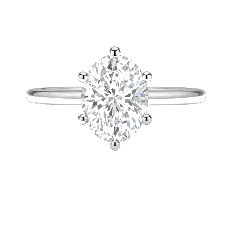 Oval Lab-Grown Diamond Solitaire Ring