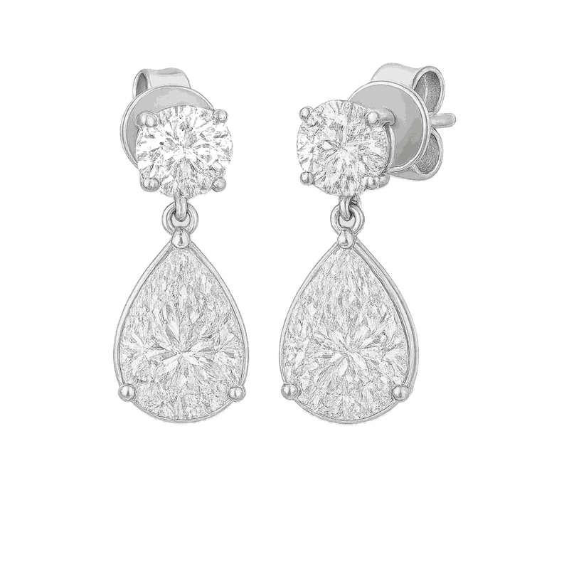 Toi et Moi Lab-Grown Diamond Drop Earrings
