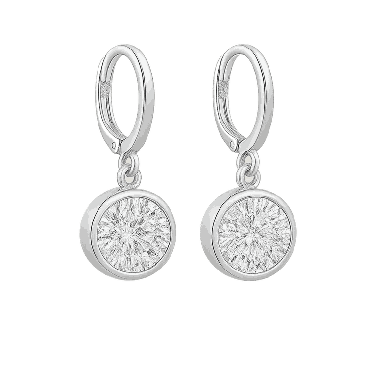 Bezel Set Lab-Grown Diamond Drop Earrings