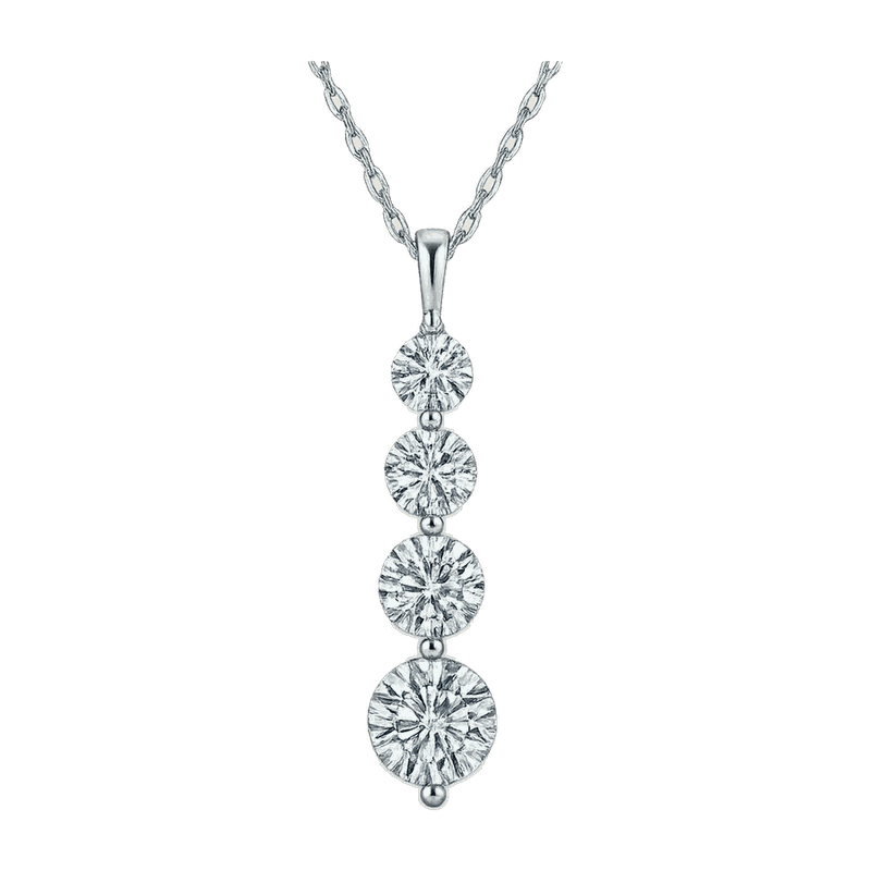 Stardust Four-Stone Linear Drop Lab-Grown Diamond Pendant