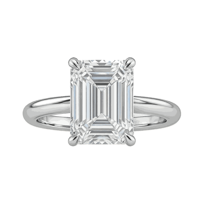 Emerald Cut Lab-Grown Diamond Solitaire Ring