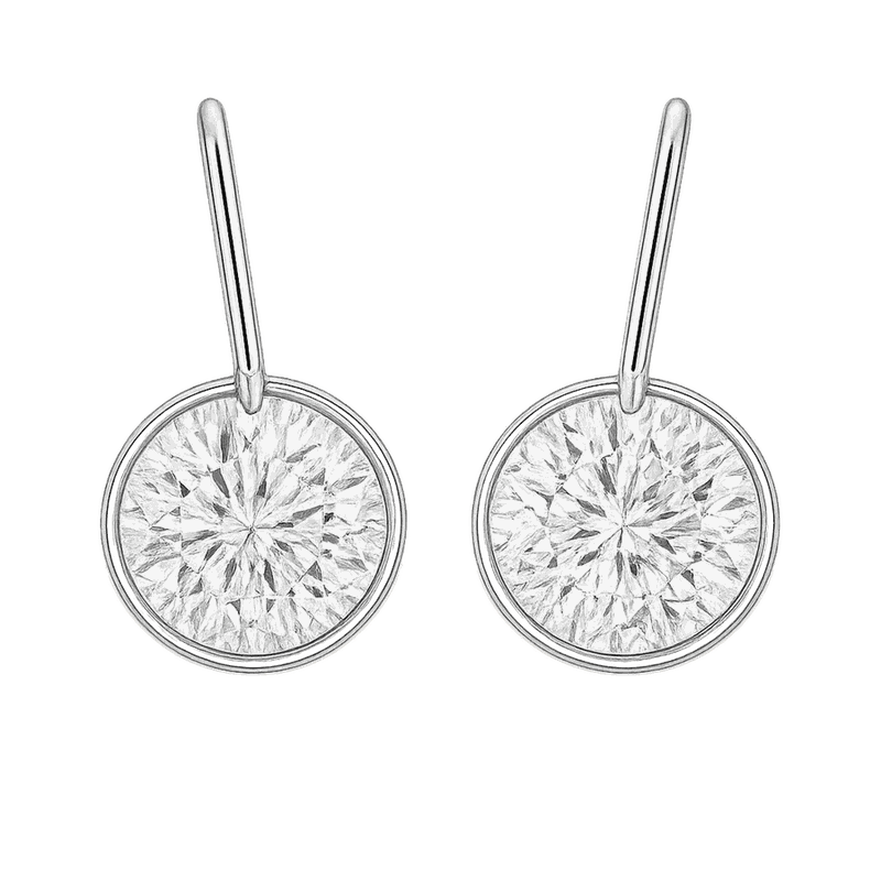 Six-Prong Lab-Grown Diamond Drop Earrings
