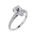 Pear Lab-Grown Diamond Pavé Ring