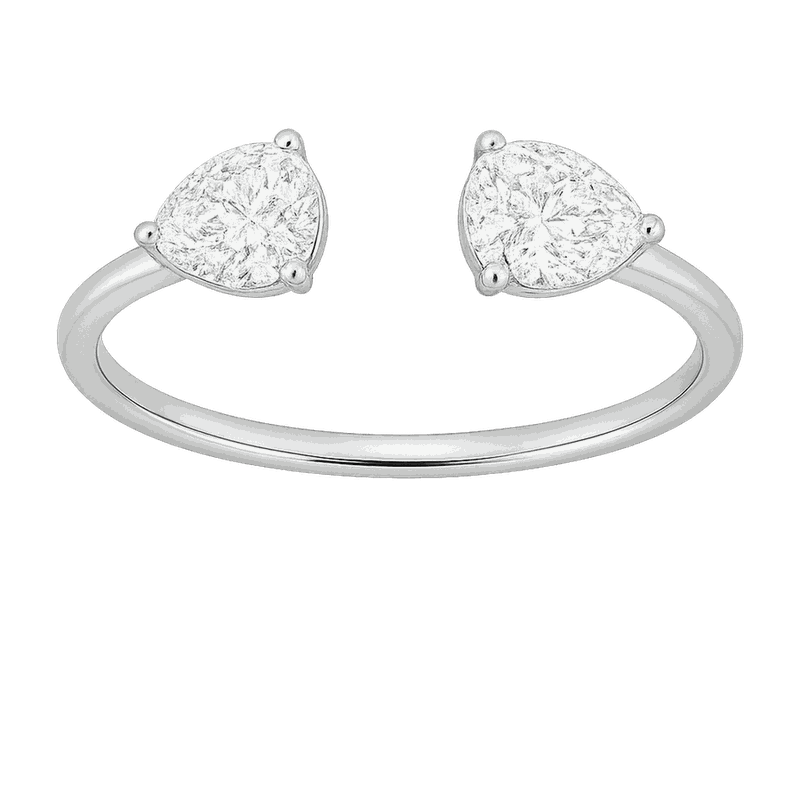 Heart & Pear Double-Stone Lab-Grown Diamond Ring