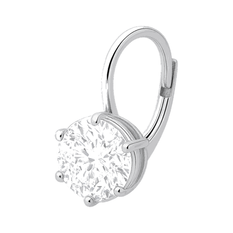 Six-Prong Lab-Grown Diamond Drop Earrings