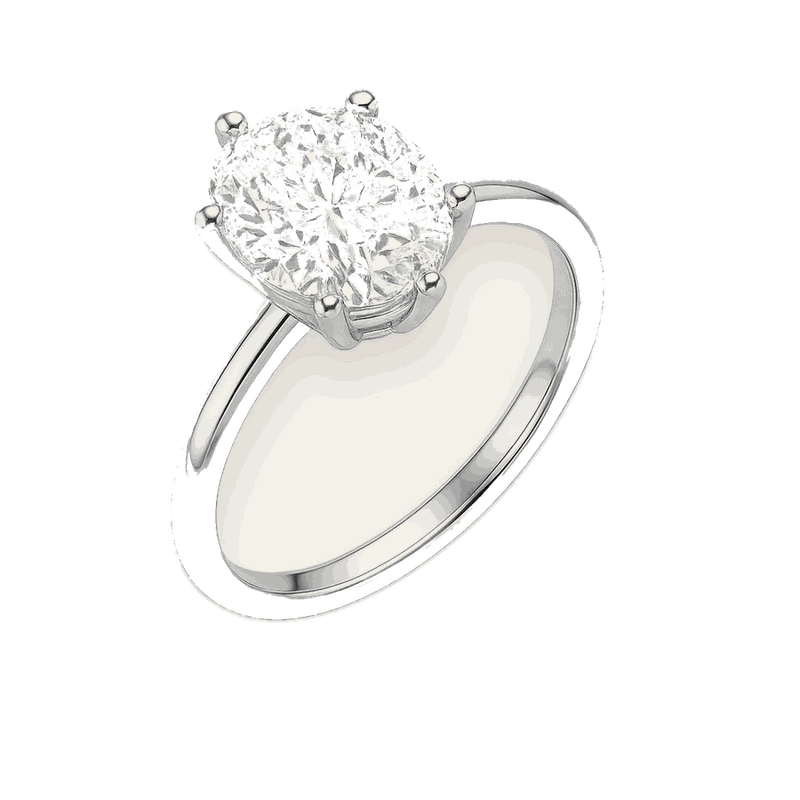 Oval Lab-Grown Diamond Solitaire Ring