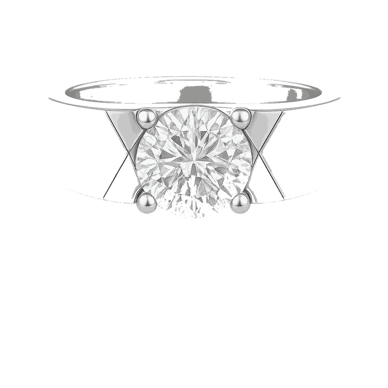 Round-Cut Lab-Grown Diamond Men's Ring