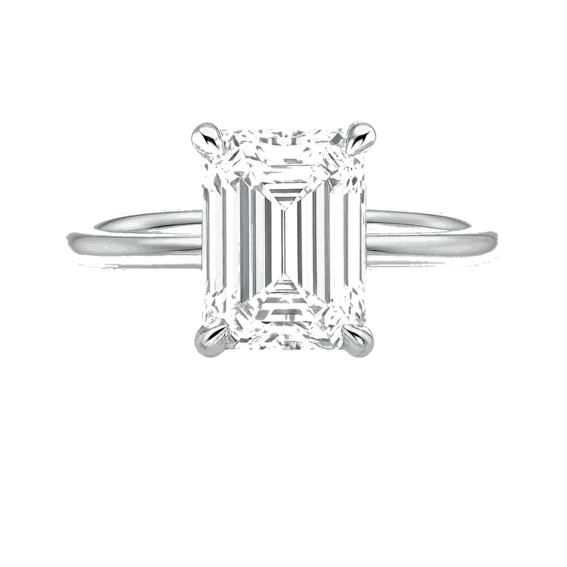 Emerald Cut Lab-Grown Diamond Solitaire Ring