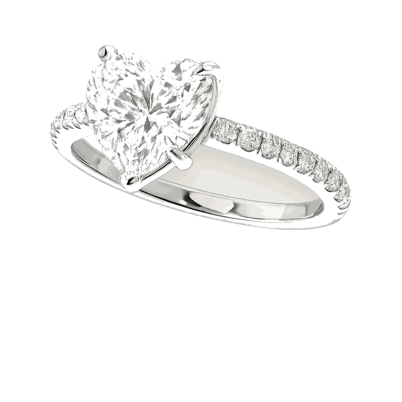 Heart Cut Lab-Grown Diamond Solitaire Ring