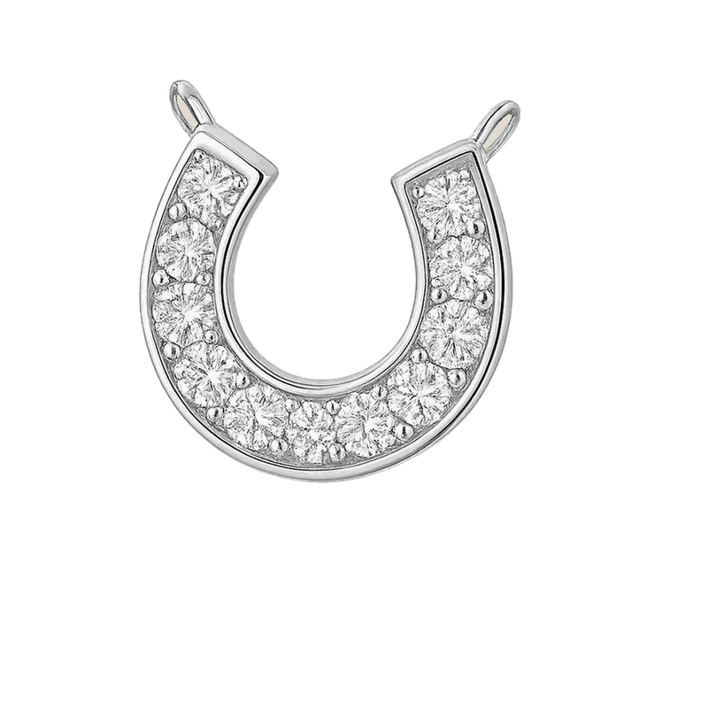 Lucky Horseshoe Lab-Grown Diamond Pendant Necklace