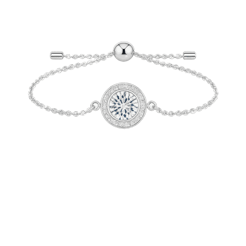 Star Ring Collection Round Rhinestone Halo Bracelet