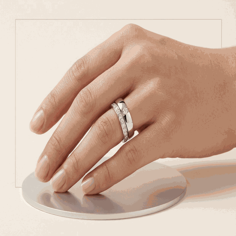 Eternity Round-Cut Lab-Grown Diamond Couple Ring Set