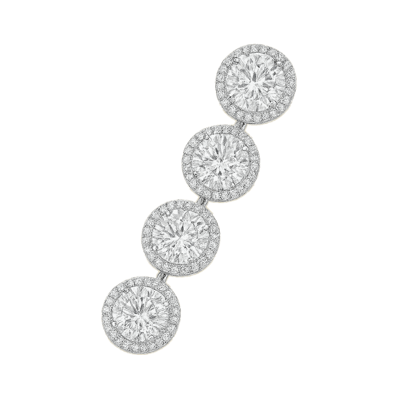 Halo Linear Lab-Grown Diamond Drop Earrings