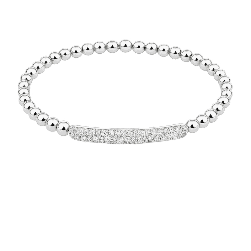 Star Chain Series Round Cultured Diamond Elastic Bead Bracelet