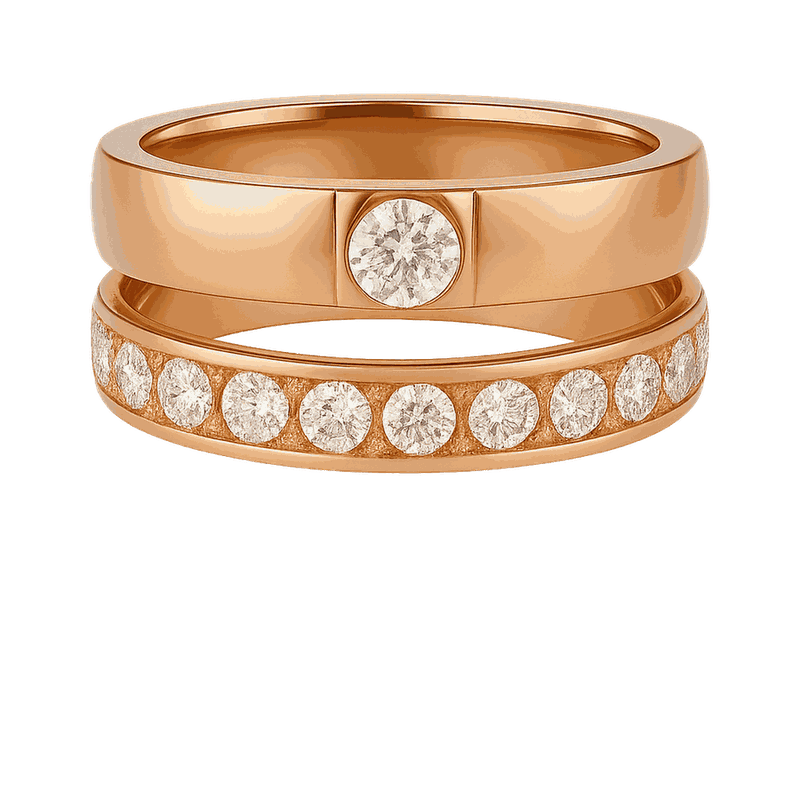 Eternity Round-Cut Lab-Grown Diamond Couple Ring Set
