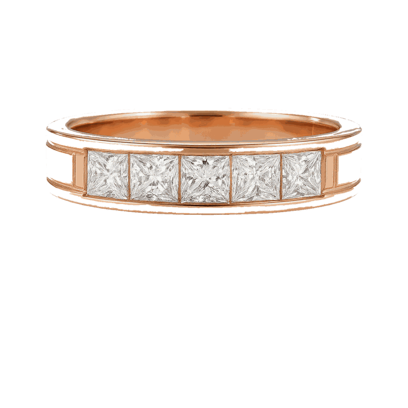 Princess-Cut Pavé Lab-Grown Diamond Eternity Ring