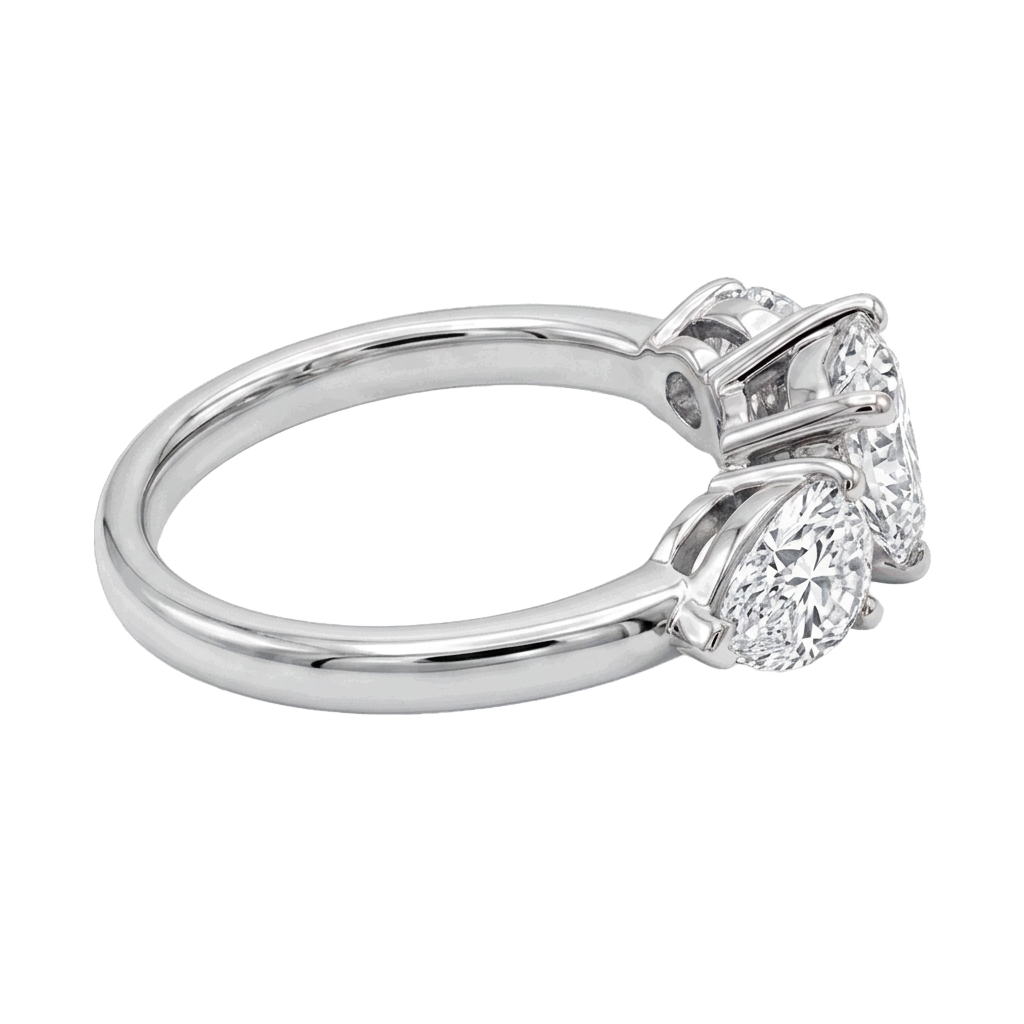 Heart & Pear Double-Stone Lab-Grown Diamond Ring