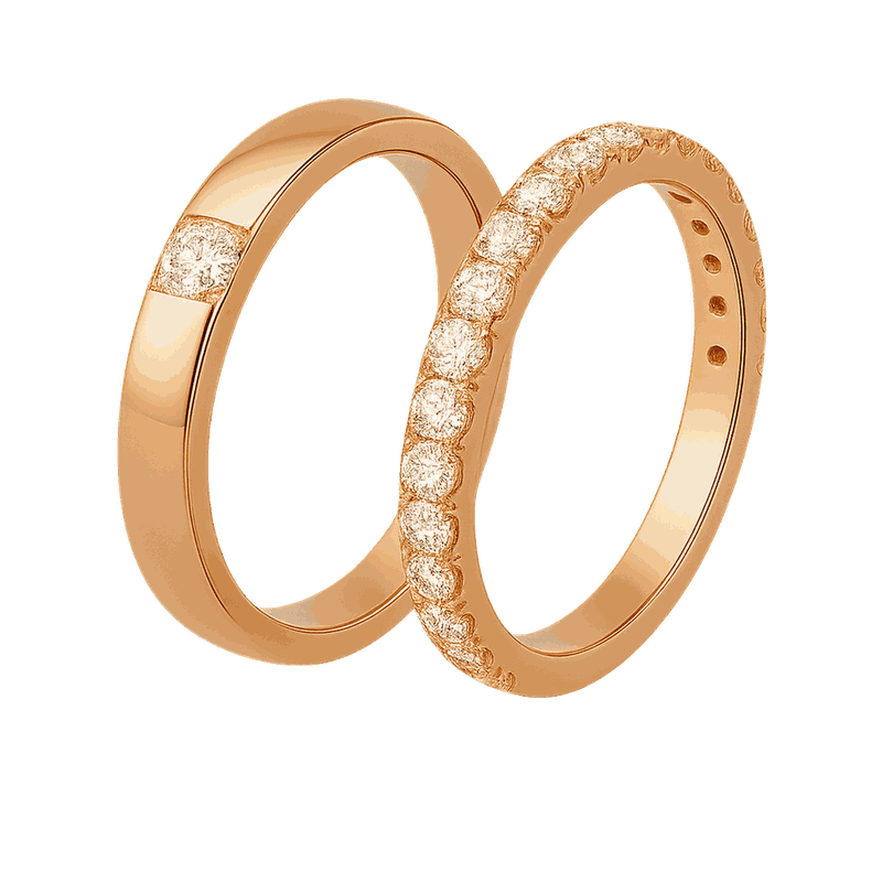 Eternity Round-Cut Lab-Grown Diamond Couple Ring Set