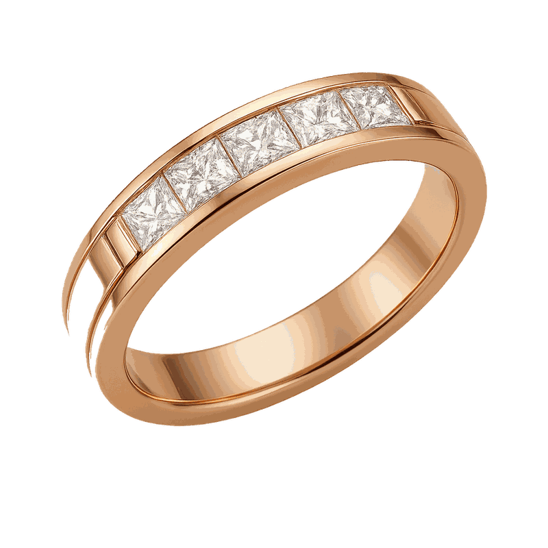 Princess-Cut Pavé Lab-Grown Diamond Eternity Ring