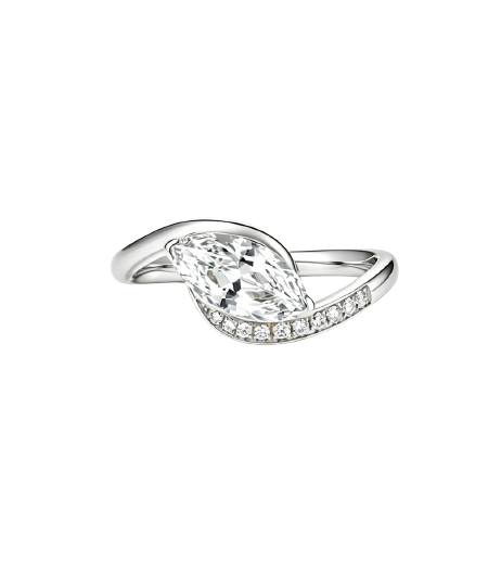 Marquise Twist-Shank Lab-Grown Diamond Ring