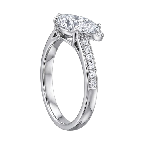 Marquise Twist-Shank Lab-Grown Diamond Ring