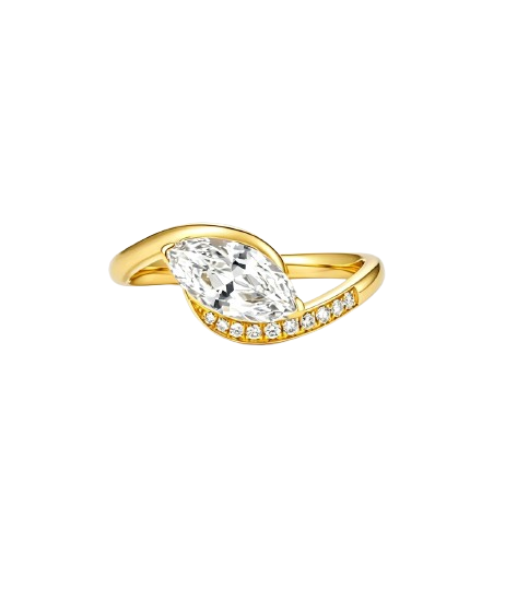 Marquise Twist-Shank Lab-Grown Diamond Ring