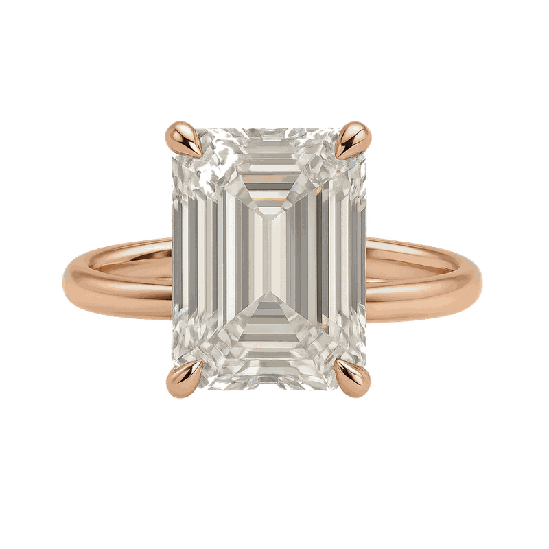 Emerald Cut Lab-Grown Diamond Solitaire Ring