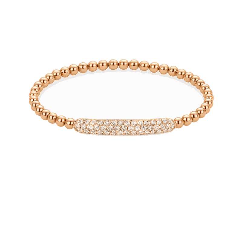 Star Chain Series Round Cultured Diamond Elastic Bead Bracelet