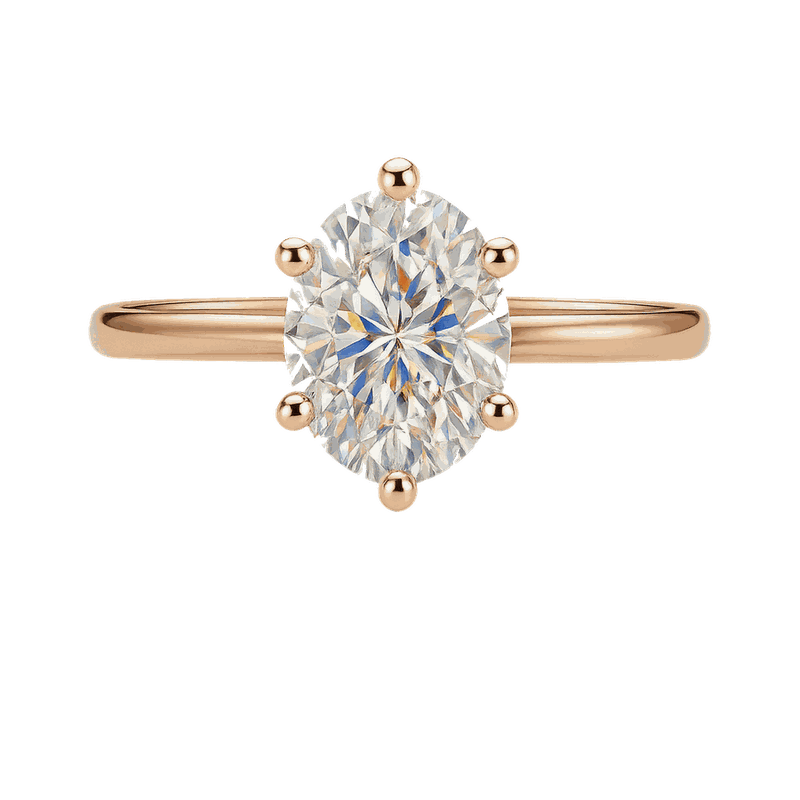Oval Lab-Grown Diamond Solitaire Ring