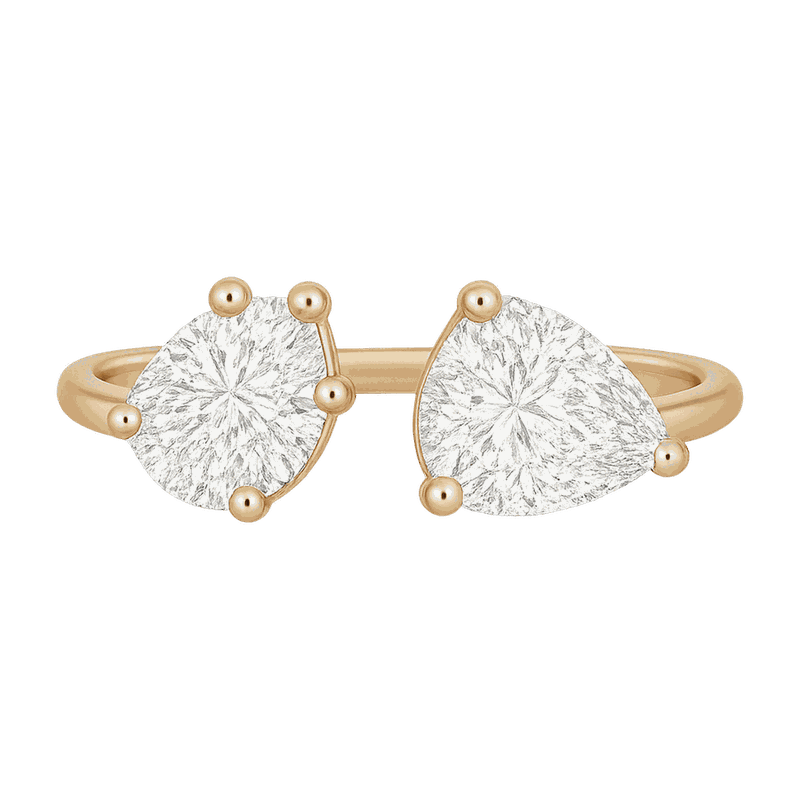 Heart & Pear Double-Stone Lab-Grown Diamond Ring