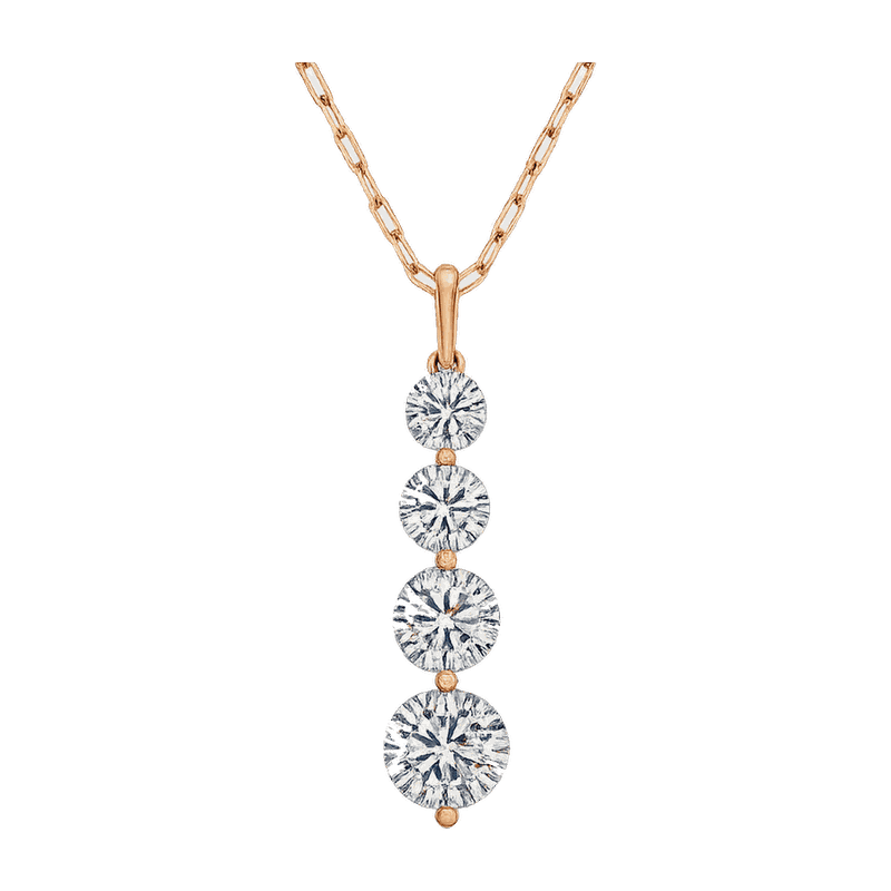 Stardust Four-Stone Linear Drop Lab-Grown Diamond Pendant