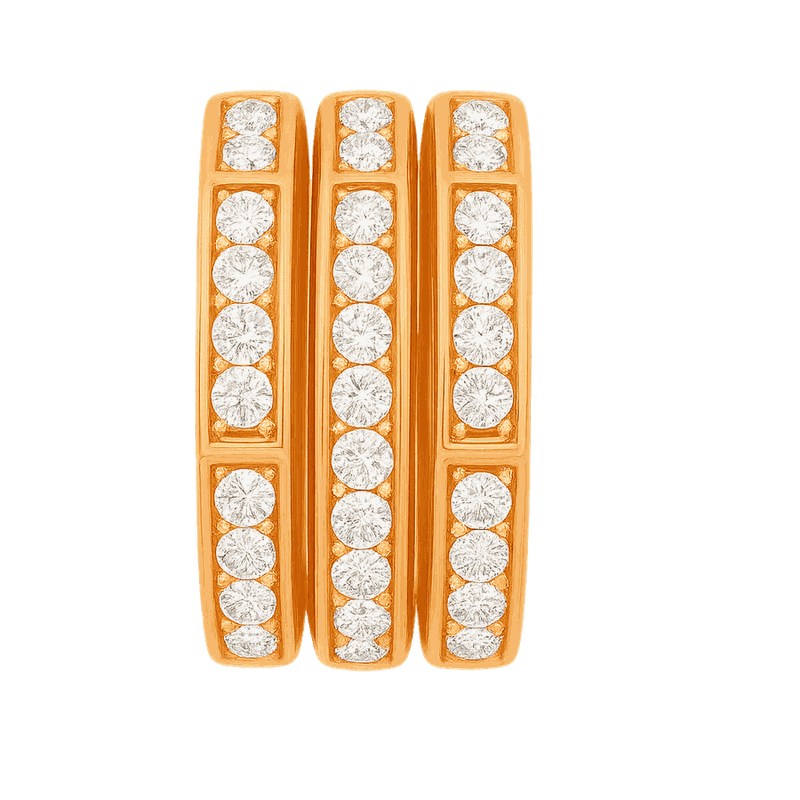 Three-Row Pavé Lab-Grown Diamond Eternity Ring