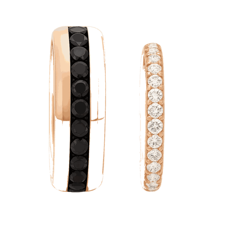 Black & White Diamond Couple Ring Set