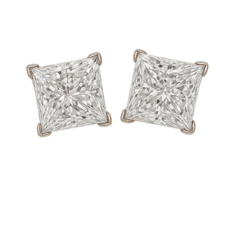 Princess Cut Lab-Grown Diamond Stud Earrings
