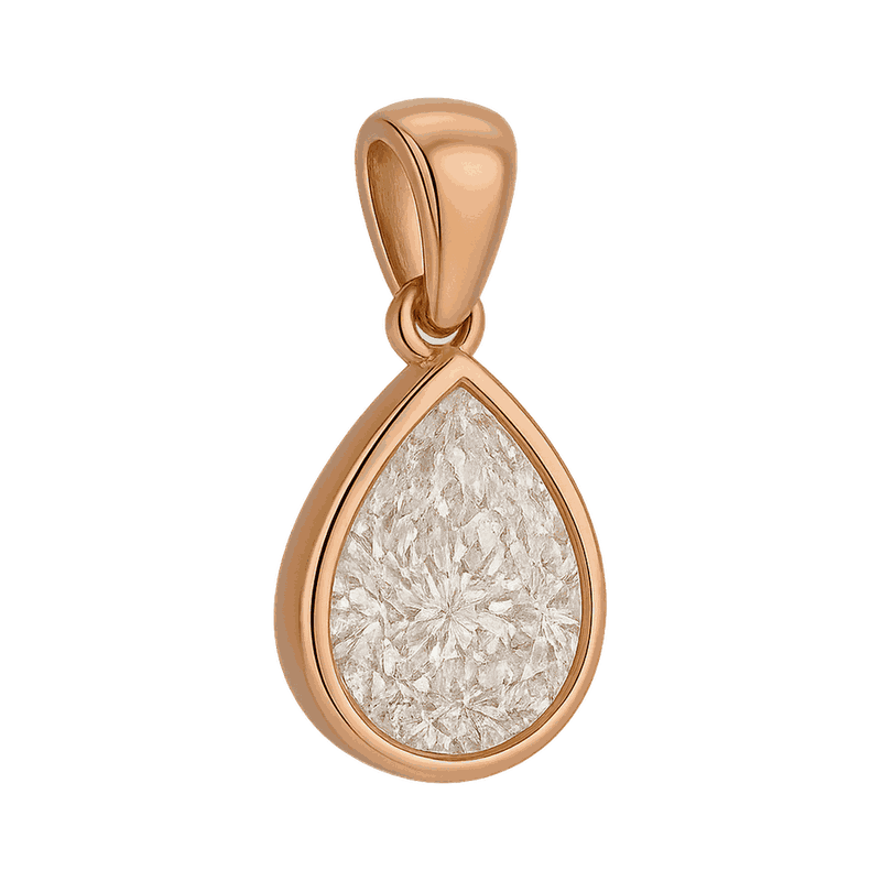 Bezel Set Pear Lab-Grown Diamond Pendant Necklace