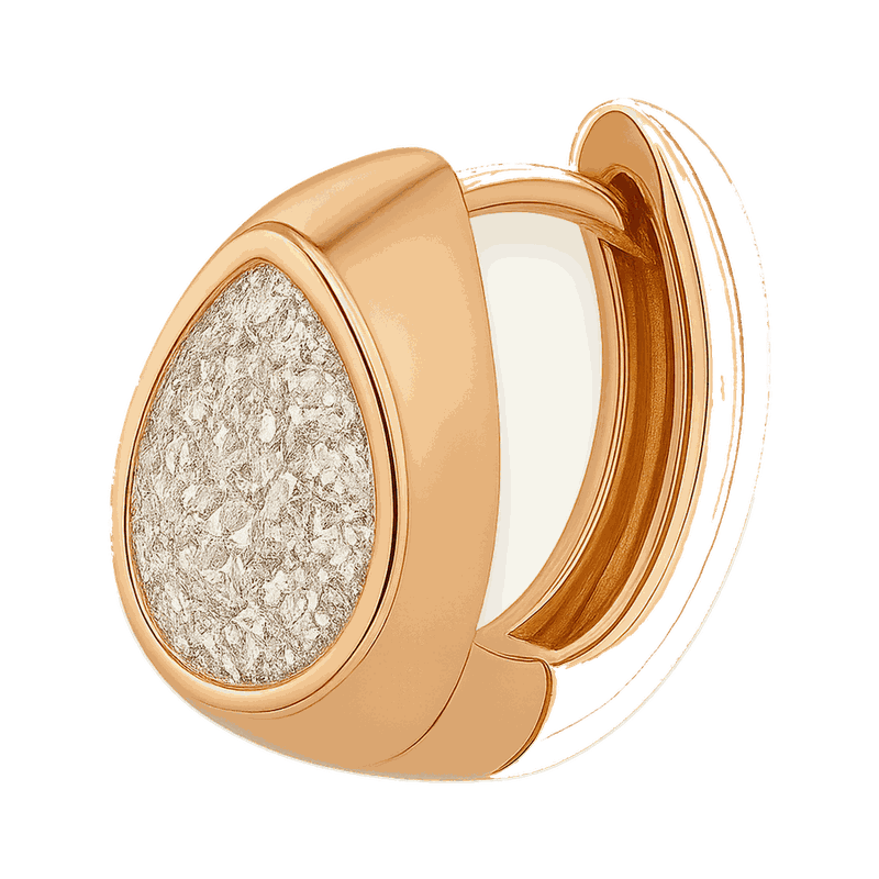 Bezel Set Lab-Grown Diamond Pear Huggie Hoop Earrings