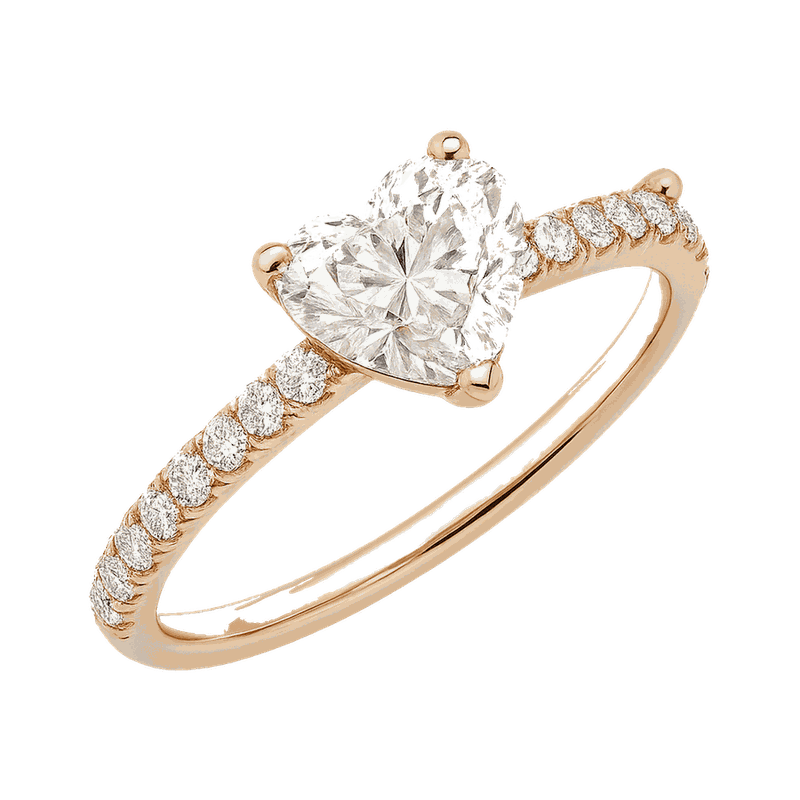 Heart Cut Lab-Grown Diamond Solitaire Ring