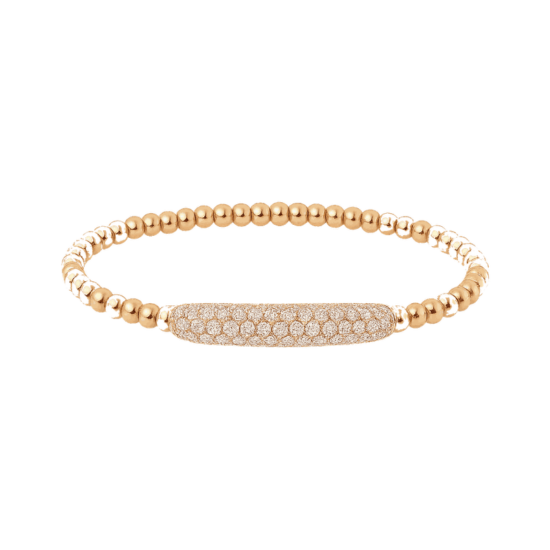 Star Chain Series Round Cultured Diamond Elastic Bead Bracelet