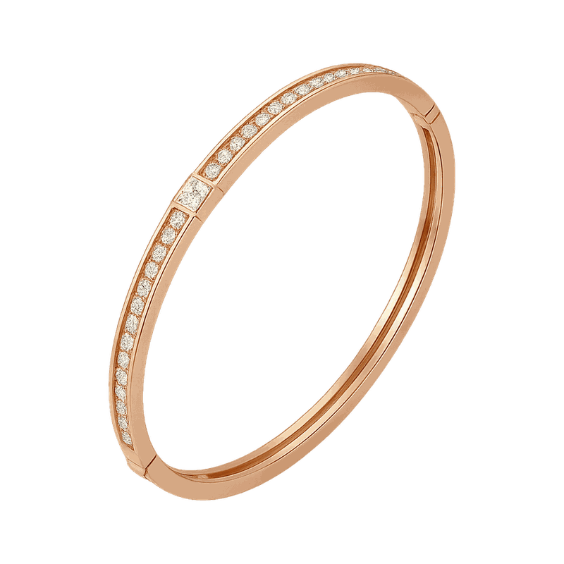 Channel Set Lab-Grown Diamond Bangle Bracelet