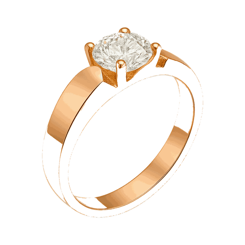 Round-Cut Lab-Grown Diamond Men's Ring