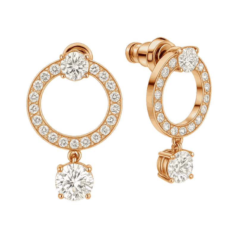Constella Lab-Grown Diamond Hoop Earrings, Rhodium Plated