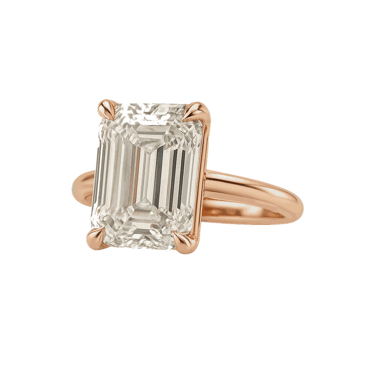 Emerald Cut Lab-Grown Diamond Solitaire Ring