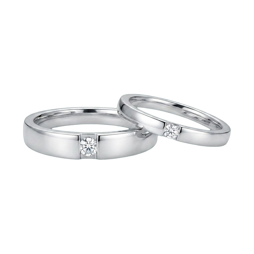 Eternity Round-Cut Lab-Grown Diamond Couple Ring Set
