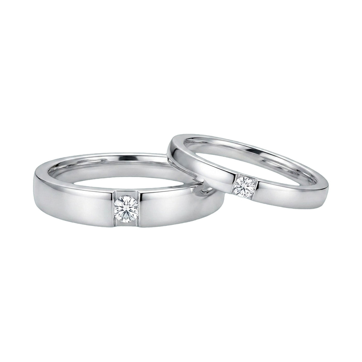 Eternity Round-Cut Lab-Grown Diamond Couple Ring Set