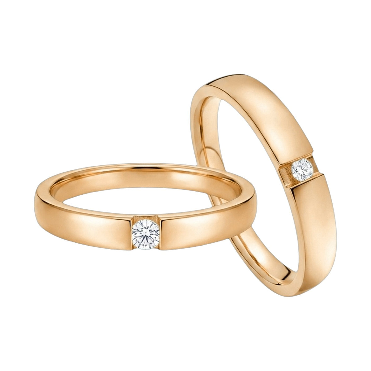 Eternity Round-Cut Lab-Grown Diamond Couple Ring Set